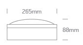 Teito 1 ceiling lamp round, E27, 20W, 100-240V, IP54,alb