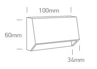 Reno I Dark Light 1, 5W, 3000K, 80lm, IP65, 230V,antracit