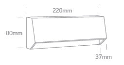 Reno II Dark Light 4W, 220lm, 3000K, 230V, IP65, alb