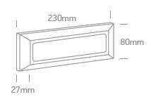 Miro Dark Light 3W, 180lm, 3000K, 230V, IP65,antracit