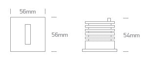Zoe Q LED 3W, 3000K, 120lm, 350mA, IP54, aluminiu