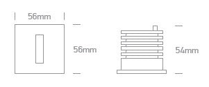 Zoe Q LED 3W, 3000K, 120lm, 350mA, IP54, alb