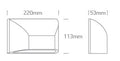 Sumi LED 6W, 3000K, 300lm, IP65, 230V,antracit