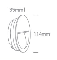 Moon R LED 3W, 3000K, 300lm, 100-240V, IP65,antracit