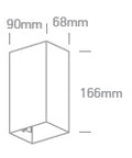 Dako I Up/Down LED 2x3W, 3000K, IP54 , 400lm,antracit