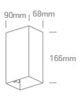 Dako I, Up/Down LED 2x3W, 3000K, IP54 , 400lm, alb