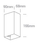 Dako I, Up/Down LED 2x3W, 3000K, IP54 , 400lm, alb