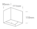 Dako II Up/Down LED 2x3W, 3000K, IP54 , 400lm,antracit