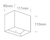 Dako II Up/Down LED 2x3W, 3000K, IP54 , 400lm, alb