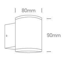 Rolo 3-WL, 35W, MR16, GU10, 100-240V, IP54,antracit