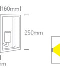 Still wall light 40W E27 100-240V IP43 negru