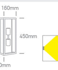 Still B wall light 40W 2xE27 100-240V IP43 negru