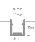 Alu Trimless Profile ptr.9mm Strips+PC Opal capac 2m