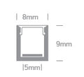 Alu Profile ptr.5mm Strips+PC Opal capac 2m