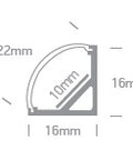 Alu Triangle Profile ptr.10mm Strips+Opal capac 2m