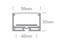 Alu Profile ptr.40mm Strips+Opal capac 2m