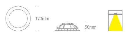 Kan LED 16W 230V 1150lm 4000K IP20 alb