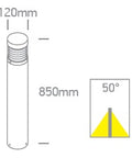 Tenga PL 85,12W,300lm,3000K,50°,IP65,100-240V,Anthracite
