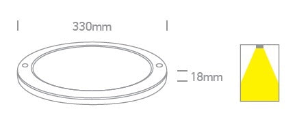 Maz 1 LED ceiling luminaire 30W 230V 2300lm 3000K IP40 alb