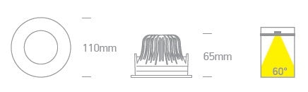 Jan LED 15W 230V 1125lm 3000K 60° IP65 alb