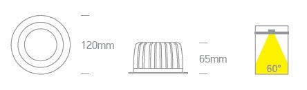 Ean LED 10W 230V 850lm 3000K 60° IP20 alb