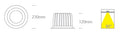 Wan LED 60W 230V 5400lm 4000K 60° IP20 alb