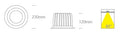 Wan LED 60W 230V 5400lm 3000K 60° IP20 alb
