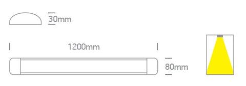 Luke LED 35W 230V 3100lm 4000K IP20 alb