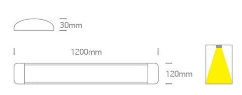 Luke LED 48W 230V 4200lm 3000K IP20 alb