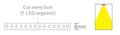 Marra banda LED 9,6W/m 140LEDs/m 3000K 864lm/m 24VDC IP20 5m