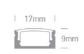aluminiu Profil 7902/B + PC opal Difuzor, 2m negru