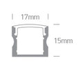 aluminiu Profil 7904/B + PC opal Difuzor, 2m negru