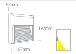 Lena Q2 LED 8W, 350lm, 3000K, 230V, IP65, alb
