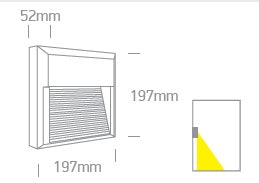 Lena Q2 LED 8W, 350lm, 3000K, 230V, IP65, antracit