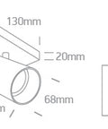 Acrux 10W GU10 MR16 110-240V IP20 alb