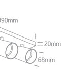Acrux 3x10W GU10 MR16 110-240V IP20 alb