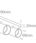Acrux 3x10W GU10 MR16 110-240V IP20 negru