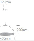 Cil suspendat Dela, 20W, E27, 100-240V, IP20, negru