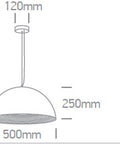 Dela 2, Pendant luminaire, 20W, E27, 100-240V, IP20, negru