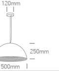 Dela 2, Pendant luminaire, 20W, E27, 100-240V, IP20, alb