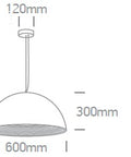 Dela 3, Pendant luminaire, 25W, E27, 100-240V, IP20, negru