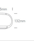 Teiko Oval LED, 10W, 600lm, 3000K, 230V, IP54, negru