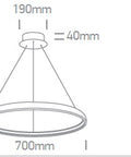 Sami LED, 40W, 2250lm, 3000K, 230V, IP20,negru