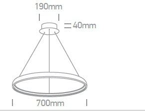 Sami LED, 40W, 2250lm, 3000K, 230V, IP20,negru