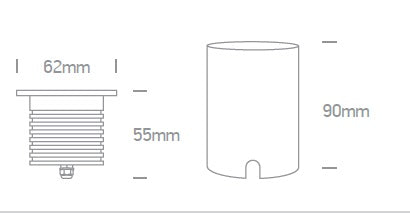 Floory LED, 3W,240lm,3000K,24V DC, IP67, 36°,inox