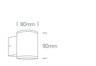 Rolo 3-WL LED, 35W, MR16, GU10, 100-240V, IP54, negru