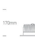 Aline-M2 LED 25W, 1300lm, 3000K, 100-240V, IP54, 90°, alb