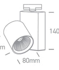 Valo 2 Small LED,15W,1200lm,3000K,230V,IP20,38°,negru