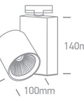 Valo 2 Large LED,42W,3500lm,4000K,230V,IP20,38°,negru