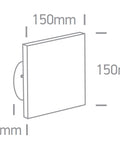 Castor II 7W, 600lm, 3000K, 230V, IP54,antracit